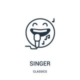 vecteur d'icône de chanteur de collection de classiques Ligne mince illustration de vecteur d'ic?ne d'ensemble de chanteur Symbol illustration stock vecteur d'icône de chanteur de collection de classiques Ligne mince illustration de vecteur d'ic?ne d'ensemble de chanteur Symbol illustration stock