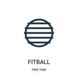 vecteur d'icône de fitball de collection de temps libre Ligne mince illustration de vecteur d'icône d'ensemble de fitball Symbole illustration stock vecteur d'icône de fitball de collection de temps libre Ligne mince illustration de vecteur d'icône d'ensemble de fitball Symbole illustration stock