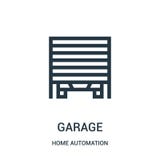 vecteur d'icône de garage de collection de domotique Ligne mince illustration de vecteur d'ic?ne d'ensemble de garage Symbole lin illustration stock vecteur d'icône de garage de collection de domotique Ligne mince illustration de vecteur d'ic?ne d'ensemble de garage Symbole lin illustration stock