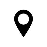 Vecteur d'icône de Pin Signe d'emplacement d'isolement sur le fond blanc illustration libre de droits Vecteur d'icône de Pin Signe d'emplacement d'isolement sur le fond blanc illustration libre de droits