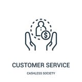 vecteur d'icône de service à la clientèle de la collection sans argent de société Ligne mince illustration de vecteur d'ic?ne d'e illustration stock vecteur d'icône de service à la clientèle de la collection sans argent de société Ligne mince illustration de vecteur d'ic?ne d'e illustration stock