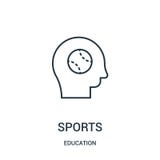 vecteur d'icône de sports de collection d'éducation Ligne mince illustration de vecteur d'icône d'ensemble de sports illustration libre de droits vecteur d'icône de sports de collection d'éducation Ligne mince illustration de vecteur d'icône d'ensemble de sports illustration libre de droits