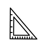 Vecteur d'icône de triangle d'école d'isolement sur le fond blanc, le signe de triangle d'école, le symbole linéaire et les éléme illustration stock Vecteur d'icône de triangle d'école d'isolement sur le fond blanc, le signe de triangle d'école, le symbole linéaire et les éléme illustration stock