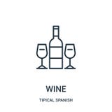 vecteur d'icône de vin de la collection espagnole tipical Ligne mince illustration de vecteur d'icône d'ensemble de vin Symbole l illustration stock vecteur d'icône de vin de la collection espagnole tipical Ligne mince illustration de vecteur d'icône d'ensemble de vin Symbole l illustration stock