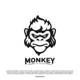 Vecteur de calibre de logo de mascotte de jeu de Gorilla Esport de singe Singe principal moderne Logo Vector illustration stock Vecteur de calibre de logo de mascotte de jeu de Gorilla Esport de singe Singe principal moderne Logo Vector illustration stock