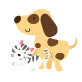 Vecteur de chat et de chien illustration stock Vecteur de chat et de chien illustration stock