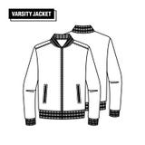 Vecteur de conception de modèle de veste de fac illustration stock Vecteur de conception de modèle de veste de fac illustration stock