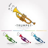 Vecteur de logo de trompette illustration libre de droits Vecteur de logo de trompette illustration libre de droits