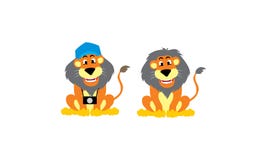 Vecteur de logo de lion et d'appareil-photo illustration de vecteur Vecteur de logo de lion et d'appareil-photo illustration de vecteur