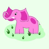 Vecteur elefant rose illustration stock Vecteur elefant rose illustration stock
