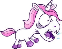 Vecteur fou de licorne illustration libre de droits Vecteur fou de licorne illustration libre de droits