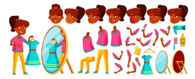 Vecteur indien d'enfant de fille Enfant de lycée Ensemble de création d'animation Émotions de visage, gestes pupille Université, illustration libre de droits Vecteur indien d'enfant de fille Enfant de lycée Ensemble de création d'animation Émotions de visage, gestes pupille Université, illustration libre de droits
