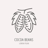 Vecteur Logo Template Cocoa Beans simple illustration stock Vecteur Logo Template Cocoa Beans simple illustration stock