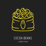 Vecteur Logo Template Cocoa Beans simple illustration de vecteur Vecteur Logo Template Cocoa Beans simple illustration de vecteur