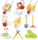 vecteur réglé de jardinage de graphisme illustration libre de droits vecteur réglé de jardinage de graphisme illustration libre de droits