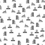 Vecteur sans couture de modèle de construction industrielle illustration stock Vecteur sans couture de modèle de construction industrielle illustration stock