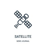vecteur satellite d'icône de collection de journal de nouvelles Ligne mince illustration satellite de vecteur d'icône d'ensemble illustration libre de droits vecteur satellite d'icône de collection de journal de nouvelles Ligne mince illustration satellite de vecteur d'icône d'ensemble illustration libre de droits