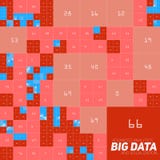 Vector abstract colorful financial big data graph visualization. Futuristic blocks infographics aesthetic design. Visual stock illustration Vector abstract colorful financial big data graph visualization. Futuristic blocks infographics aesthetic design. Visual stock illustration