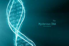 Vector abstract DNA double helix illustration. Mysterious source of life background. Genom futuristic image. Conceptual vector illustration Vector abstract DNA double helix illustration. Mysterious source of life background. Genom futuristic image. Conceptual vector illustration