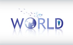 Vector abstract world globe logo royalty free illustration Vector abstract world globe logo royalty free illustration