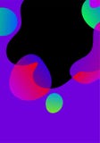 Vector abstracte futuristische kaart, de heldere achtergrond van gradiënt vloeibare vormen Geometrische golvende vloeibare elemen vector illustratie Vector abstracte futuristische kaart, de heldere achtergrond van gradiënt vloeibare vormen Geometrische golvende vloeibare elemen vector illustratie