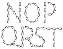 Vector alphabet letters made from metal chain vector illustration Vector alphabet letters made from metal chain vector illustration