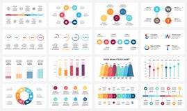 Vector arrows infographic, diagram chart, graph presentation. Business report with 3, 4, 5, 6, 7, 8 options, parts