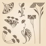 Vector Art Nouveau Elements. Stock Images Vector Art Nouveau Elements. Stock Images