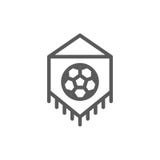 Banner with soccer ball line icon. stock illustration Banner with soccer ball line icon. stock illustration