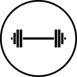 Vector barbell gym weights symbol illustration