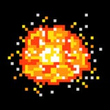 Vector pixel explosion stock illustration Vector pixel explosion stock illustration