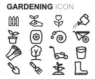 Vector Black Landmarks Icons Set Royalty Free Stock Photography - Image