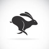 Vector of black rabbit is running on white background. Animal. Stock Images Vector of black rabbit is running on white background. Animal. Stock Images