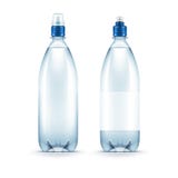 Vector Blank Plastic Blue Water Bottle Isolated. On White Background royalty free illustration Vector Blank Plastic Blue Water Bottle Isolated. On White Background royalty free illustration