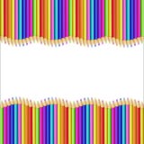 Vector Border Made Of Multicolored Wooden Pencils On White Royalty Free Stock Photos Vector Border Made Of Multicolored Wooden Pencils On White Royalty Free Stock Photos