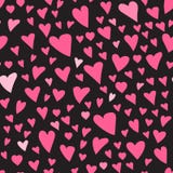 Vector Bright pink hearts seamless pattern isolated on white background. stock illustration Vector Bright pink hearts seamless pattern isolated on white background. stock illustration
