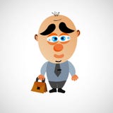 Cartoon bald head stock illustration. Illustration of illustration - 808473