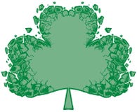 Shattered Shamrock or Clover Vector Background Clip Art stock illustration Shattered Shamrock or Clover Vector Background Clip Art stock illustration