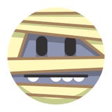 Cartoon Mummy Emoji Isolated On White Background vector illustration Cartoon Mummy Emoji Isolated On White Background vector illustration