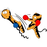 Vector cartoon tiger cub cute young martial arts vector illustration Vector cartoon tiger cub cute young martial arts vector illustration