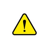 Vector Caution Danger Sign, Yellow Triangle Flat Icon, Dangerous Sign. stock illustration Vector Caution Danger Sign, Yellow Triangle Flat Icon, Dangerous Sign. stock illustration