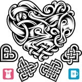 Vector celtic heart set isolated on white background royalty free illustration Vector celtic heart set isolated on white background royalty free illustration