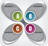 Vector Chromhintergrund der infographic ABCD-Schritte Lizenzfreies Stockbild Vector Chromhintergrund der infographic ABCD-Schritte Lizenzfreies Stockbild