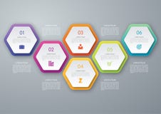 Vector circle hexagon infographic Royalty Free Stock Photography Vector circle hexagon infographic Royalty Free Stock Photography