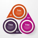 Vector circle infographic. Template for diagram, graph, presentation and chart. Business concept with three options, parts, steps