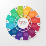 Vector circle infographic template for graphs, charts, diagrams. stock illustration Vector circle infographic template for graphs, charts, diagrams. stock illustration