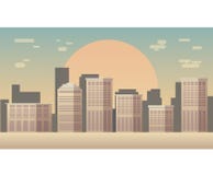 Vector city skyline silhouette vector illustration Vector city skyline silhouette vector illustration