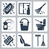 Vector Cleaning Icons Set Stock Images Vector Cleaning Icons Set Stock Images