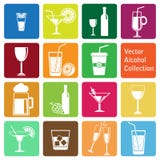 Vector Collection: Alcohol Icons Royalty Free Stock Photo