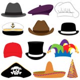 Vector Collection of Hats or Photo Props stock illustration Vector Collection of Hats or Photo Props stock illustration